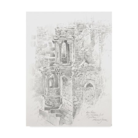 Trademark Fine Art Michael Jackson 'Gray Architecture Drawing' Canvas Art, 18x24 ALI43652-C1824GG